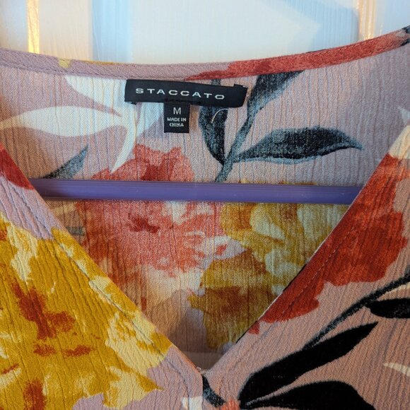 Staccato floral gauze top with tie - medium - Picture 6 of 6